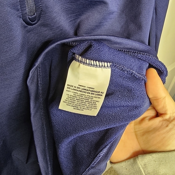 Nike Pro Women's Hyperwarm Half Zip Pullover Navy Size M - Picture 5 of 9